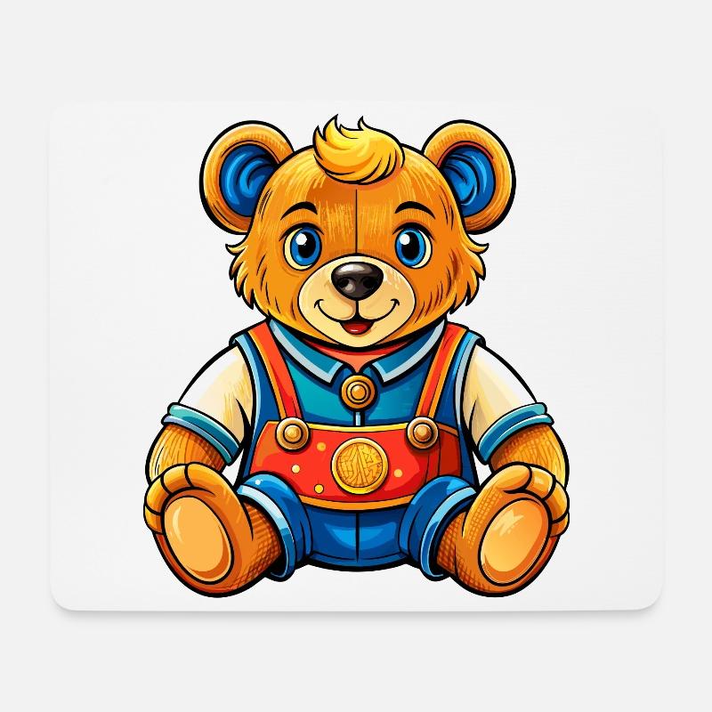 Süßer Teddy - Mousepad (Querformat) - Weiß