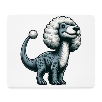 Créatures mythiques bizarres Dino-Trex-Poodle-Fusion - Tapis de souris (format paysage) - blanc - Devant