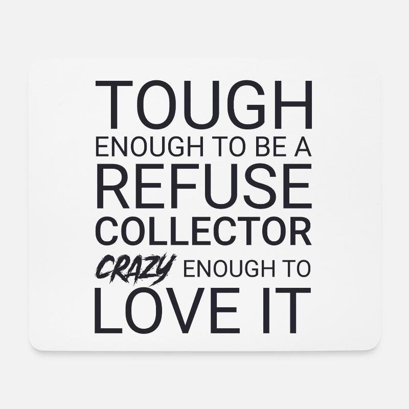 Refuse collector Crazy - Mousepad (Querformat) - Weiß
