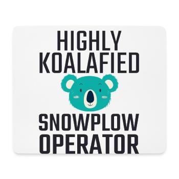 Snowplow Operator Koalafied - Mouse Pad (horizontal) - white - Front