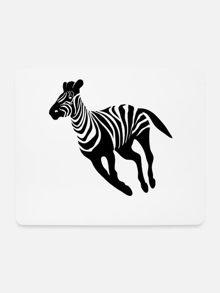 Zebra - Mousepad (Querformat) - Weiß