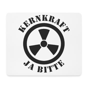 Kernkraft, Ja bitte - Mousepad (Querformat) - Weiß - Vorne