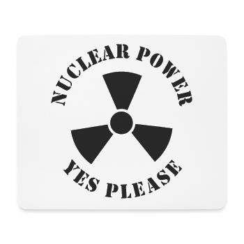 Atomkraft, Ja bitte, Kernenergie - Mousepad (Querformat) - Weiß - Vorne