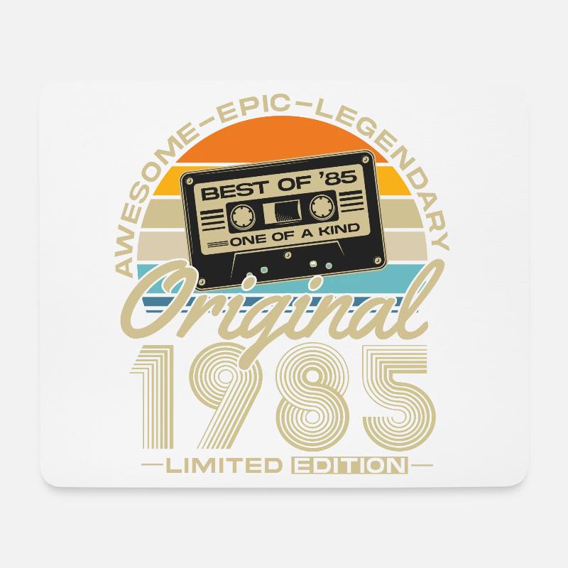 1985 Jahrgang Vintage Retro Geburtstag Geschenk - Mousepad (Querformat) - Weiß