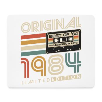 1984 Vintage Born Vintage Rétro Anniversaire - Tapis de souris (format paysage) - blanc - Devant
