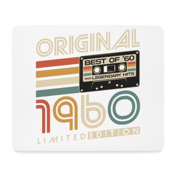 années 1960 Vintage Born Vintage Rétro Anniversaire - Tapis de souris (format paysage) - blanc - Devant
