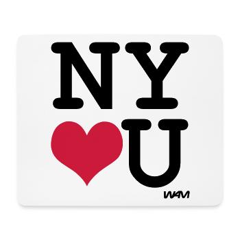 New York loves you - couleurs personnalisables - Tapis de souris (format paysage) - blanc - Devant