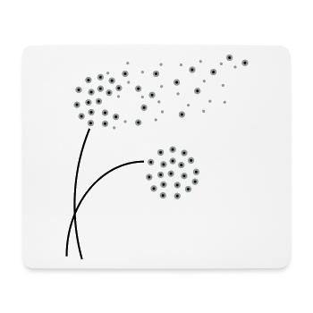 Stilisierte Pusteblume im Vektorstil - Mousepad (Querformat) - Weiß - Vorne
