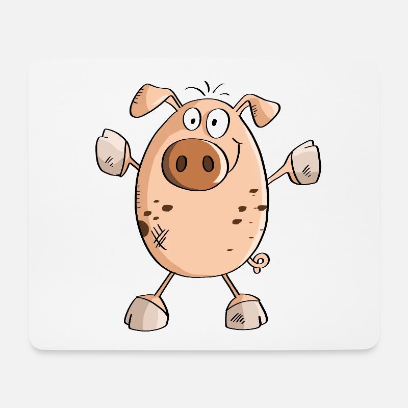 Saustarkes Schwein - Schweine - Eber - Bache - Mousepad (Querformat) - Weiß