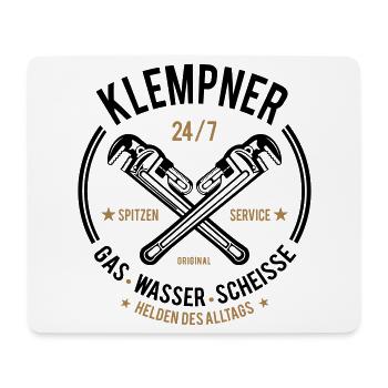 Klempner - Gas, Wasser, Scheiße - Mousepad (Querformat) - Weiß - Vorne