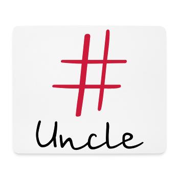 #Uncle Hashtag Social Media I Geschenkidee Onkel - Mousepad (Querformat) - Weiß - Vorne