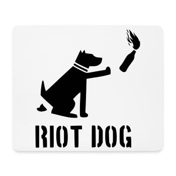 riot dog - Mousepad (Querformat) - Weiß - Vorne