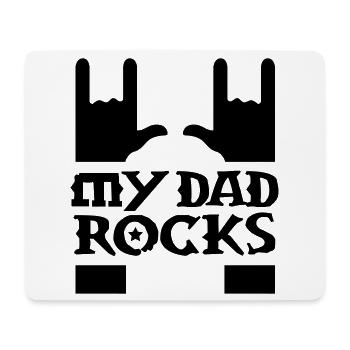 papa - mes roches de papa - Tapis de souris (format paysage) - blanc - Devant