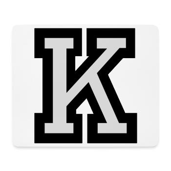 Buchstabe K - Mousepad (Querformat) - Weiß - Vorne