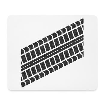 Tire Footprint - Mouse Pad (horizontal) - white - Front
