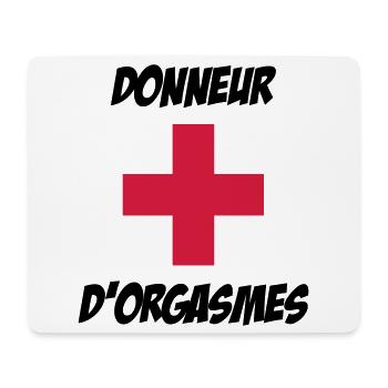 Donneur d'orgasmes ! - Tapis de souris (format paysage) - blanc - Devant