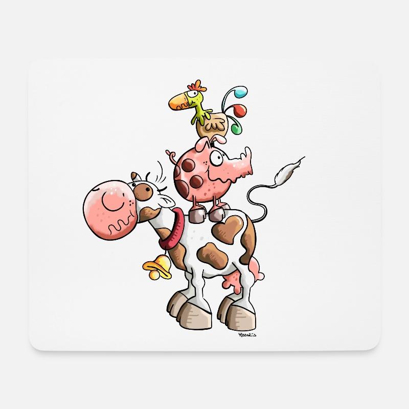 Das Bauernhof Team - Mousepad (Querformat) - Weiß