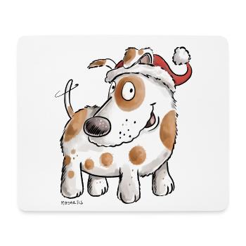 Santa Claus dog I Christmas Santa Claus - Mouse Pad (horizontal) - white - Front