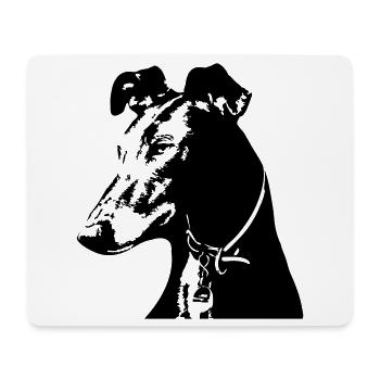 Galgo Kopf - Mousepad (Querformat) - Weiß - Vorne