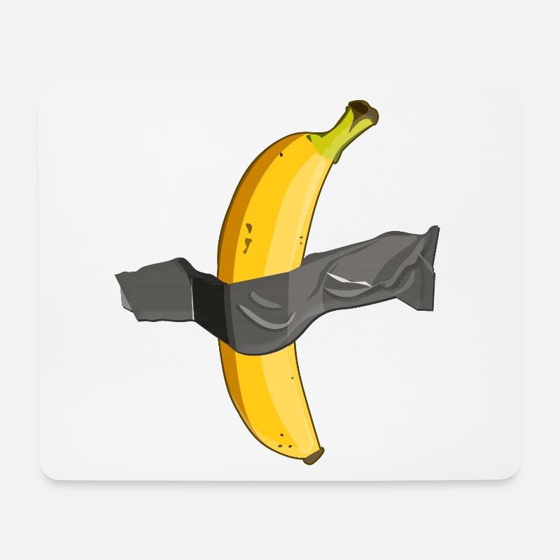 Geklebte Bananenkunst - Mousepad (Querformat) - Weiß