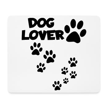 Amoureux des chiens, amoureux des animaux, chien, pattes # - Tapis de souris (format paysage) - blanc - Devant