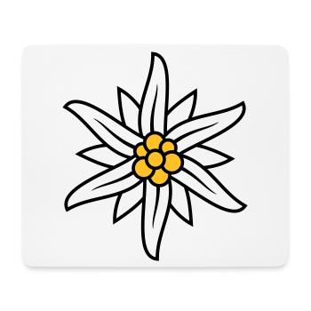 Edelweiss Bergblume logo - Mouse Pad (horizontal) - white - Front