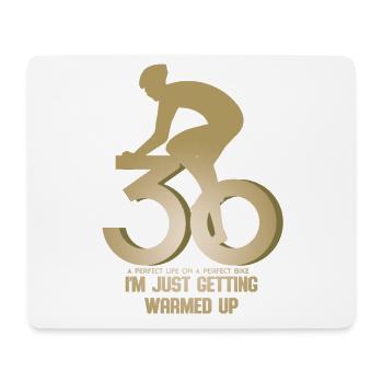 Cycliste 30e anniversaire - Tapis de souris (format paysage) - blanc - Devant