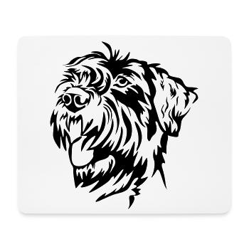 Riesenschnauzer Kopf - Mousepad (Querformat) - Weiß - Vorne