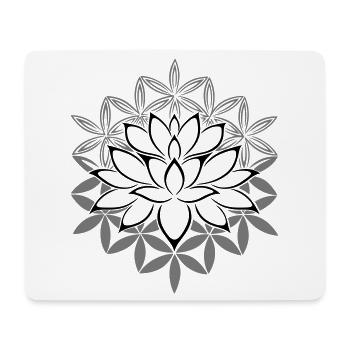 Lotus fleur de lotus fleur de vie - Tapis de souris (format paysage) - blanc - Devant
