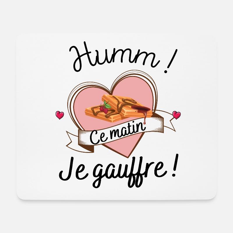 Ich schnaufe heute Morgen. - Mousepad (Querformat) - Weiß