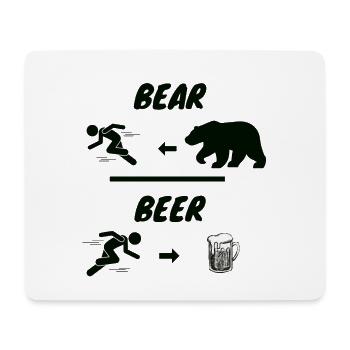 Bear Race and Beer - Mouse Pad (horizontal) - white - Front