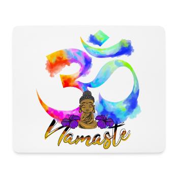 Namaste-Bogen-Iris-Buddha - Mousepad (Querformat) - Weiß - Vorne