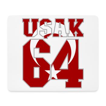 Usak 64 Türkei Flagge - Mousepad (Querformat) - Weiß - Vorne