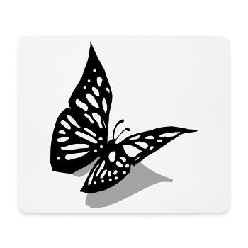 Butterfly 3D - Mouse Pad (horizontal) - white - Front