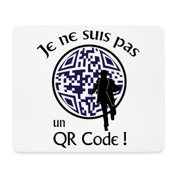 Je ne suis pas un QR-Code ! Message Parodie Série - Tapis de souris (format paysage) - blanc - Devant