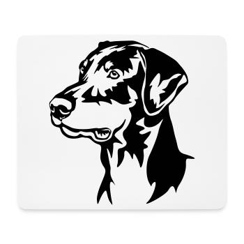 Doberman Head - Mouse Pad (horizontal) - white - Front