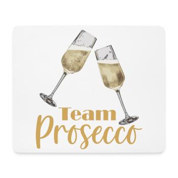 Team Prosecco mit Sektgläsern - Mousepad (Querformat) - Weiß - Vorne