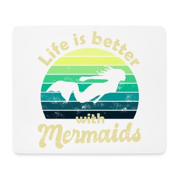 Meerjungfrau Meerjungfrauen Nixe - Mousepad (Querformat) - Weiß - Vorne