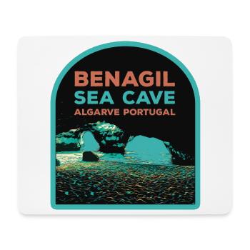 Célèbre Grotte Marine de Benagil, Algarve Portugal - Tapis de souris (format paysage) - blanc - Devant