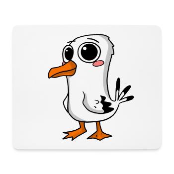 Niedliche Möwe - Mousepad (Querformat) - Weiß - Vorne