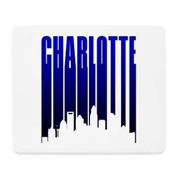 Charlotte Skyline Blau Gradient - Mousepad (Querformat) - Weiß - Vorne