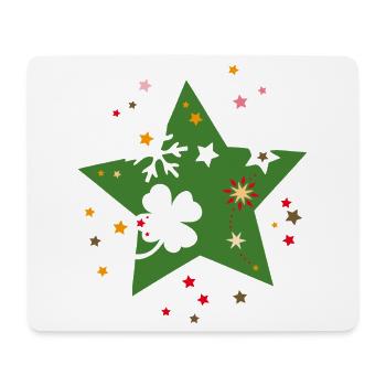 Weihnachtsstern - Mousepad (Querformat) - Weiß - Vorne