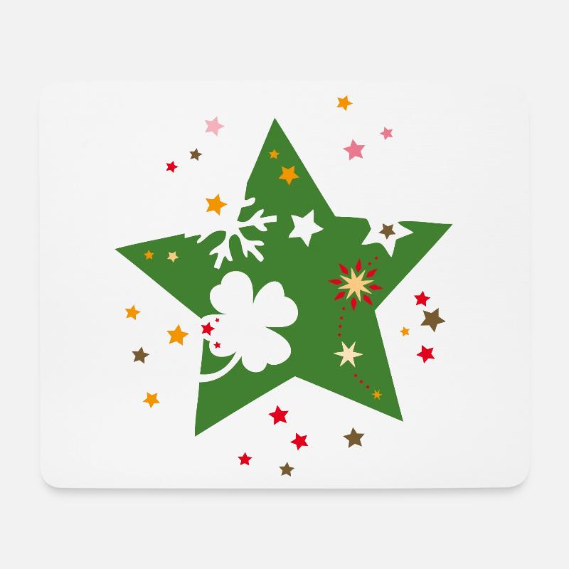 Weihnachtsstern - Mousepad (Querformat) - Weiß