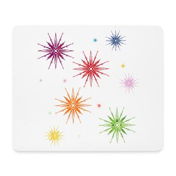 colorful stars in the starry sky - Mouse Pad (horizontal) - white - Front