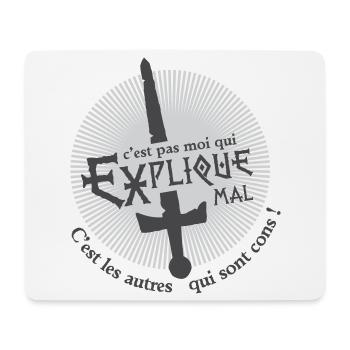 C'est les autres qui sont cons ! humour - Tapis de souris (format paysage) - blanc - Devant