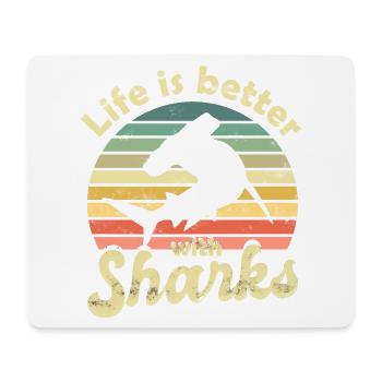 Shark Hammerhead Shark - Mouse Pad (horizontal) - white - Front