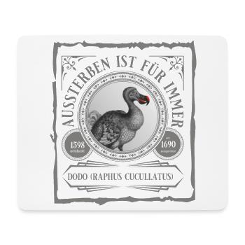 Der Dodo ist weg - Mousepad (Querformat) - Weiß - Vorne