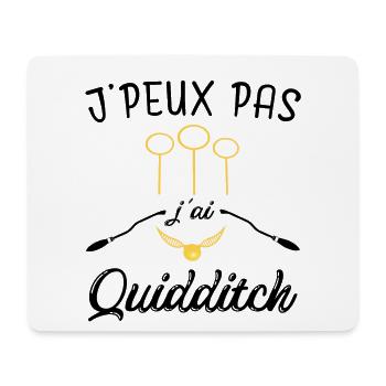 j'peux pas j ai quidditch - Tapis de souris (format paysage) - blanc - Devant
