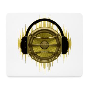 Temps pour la musique - Haut-parleurs - Casque - Tapis de souris (format paysage) - blanc - Devant