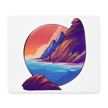 Vacances Sunrise Sea Island - Tapis de souris (format paysage) - blanc - Devant